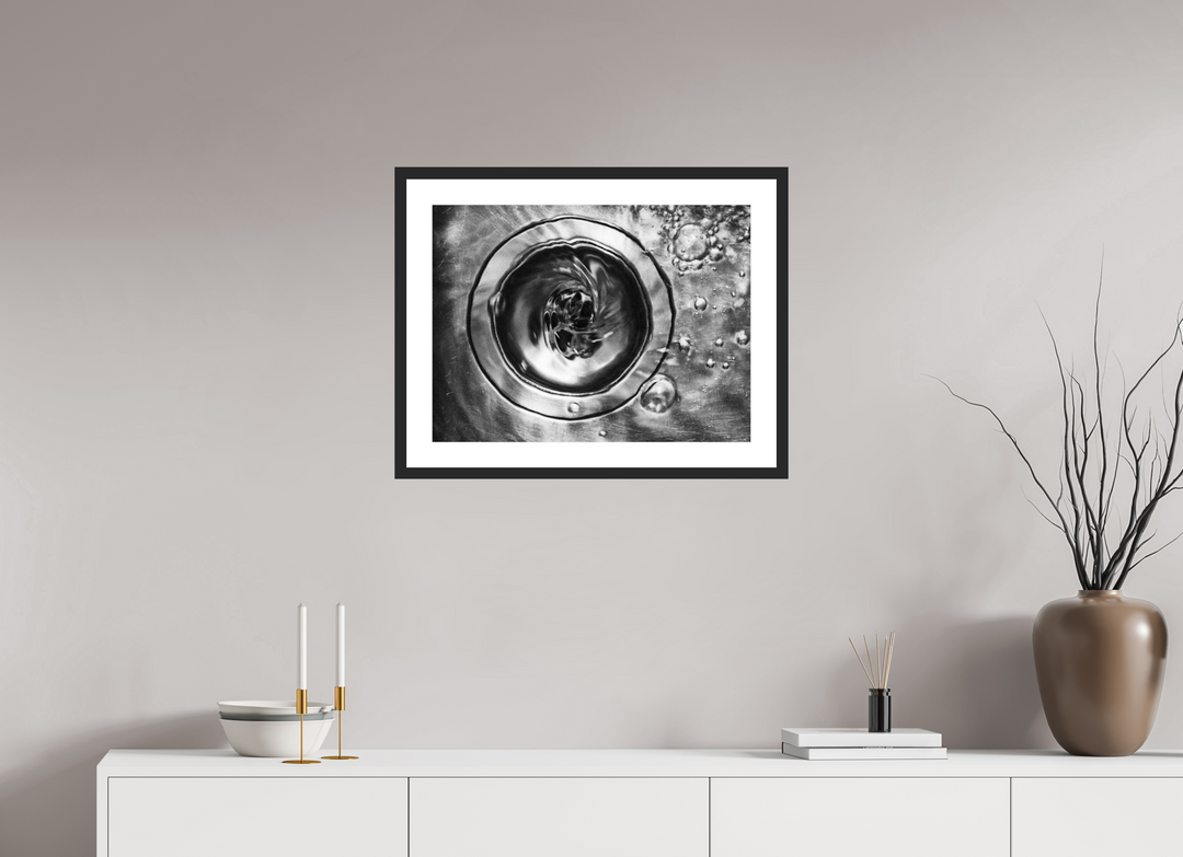 60 x 45 cm, FineArt Pearl_Rahmen schwarz Hamburg 20, Passpartout Rotation