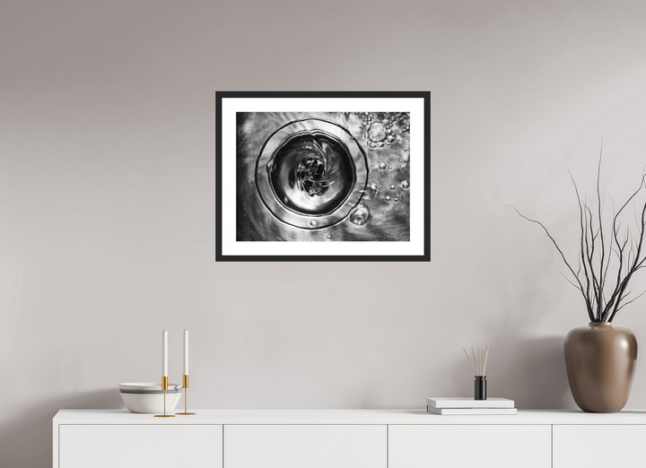 60 x 45 cm, FineArt Pearl_Rahmen schwarz Hamburg 20, Passpartout Rotation